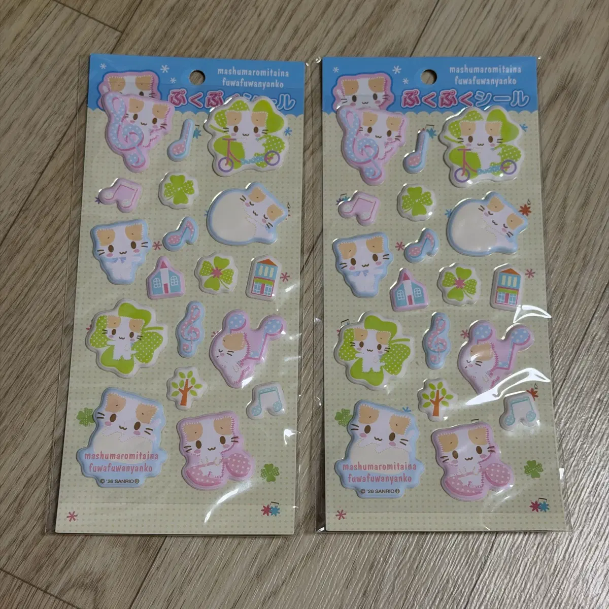산리오 후와후와 냥코 마슈마로 스티커 2개 세트