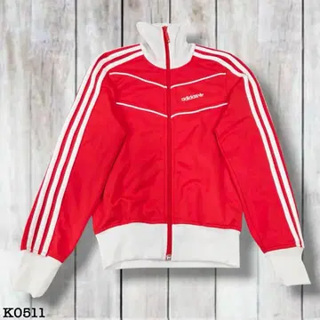 아디다스 오리지널 트랙 자켓 국기 택 XS 레드 화이트 K0511