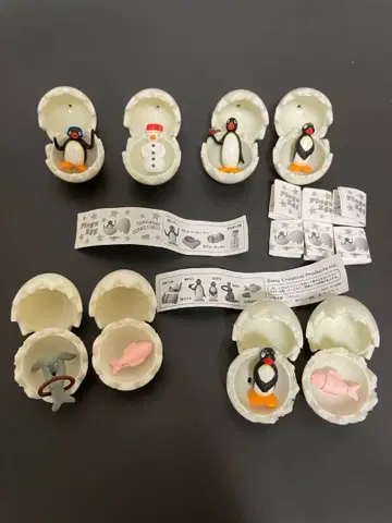 Pingu Egg 캡슐 토이 피규어 8개 세트