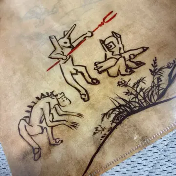 에반게리온 클리어 파일 조수기화 일본화 골동품 유루시토 일본화풍