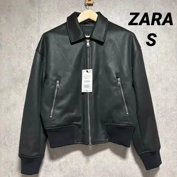 ZARA 자라 인조 가죽 봄버 자켓 S