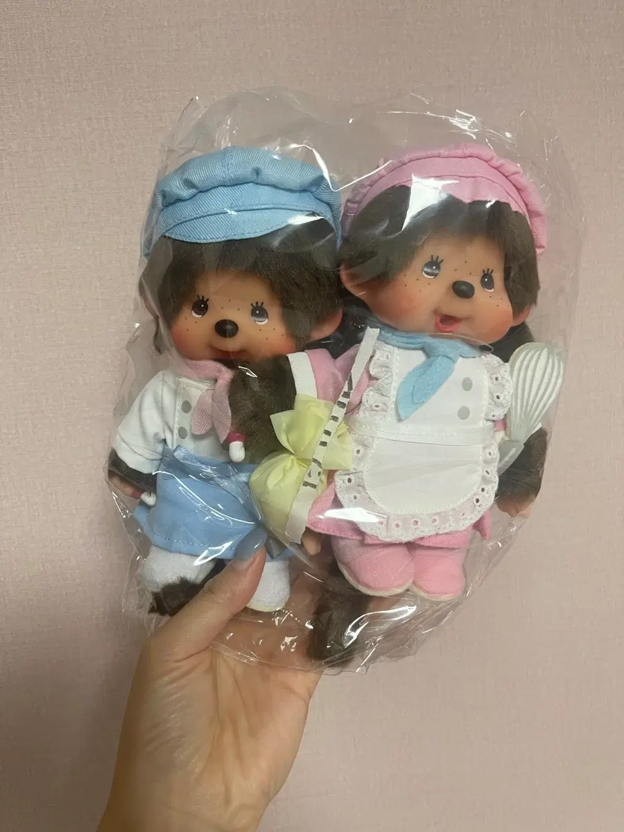 도쿄팝업 한정 파티쉐 요리사 몬치치 인형세트 일괄