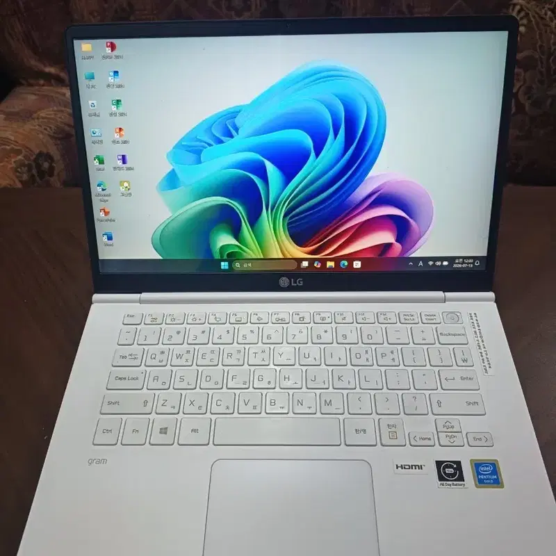 LG 그램 노트북 화이트 램8기가 SSD256기가