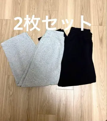 유니클로C 스웨트 팬츠 2개 세트 그레이 블랙