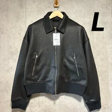 ZARA 자라 인조 가죽 봄버 자켓 L