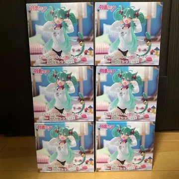 하츠네 미쿠 Desktop Cute 고양이 귀 T셔츠 ver. 6세트