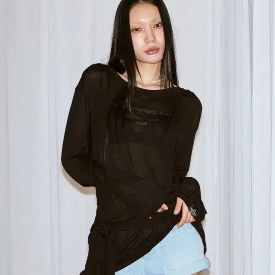 더미스테리어스호텔 TMH SHEER WRAP OPS 랩 원피스