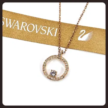 박스 포함 SWAROVSKI 스와로브스키 목걸이 골드 크리스탈