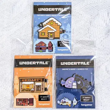UNDERTALE 언더테일 접이식 핀 배지 3종 Fangamer