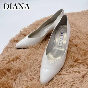 DIANA 천연 가죽 스틸레토 펌프스 화이트 23cm 일본제
