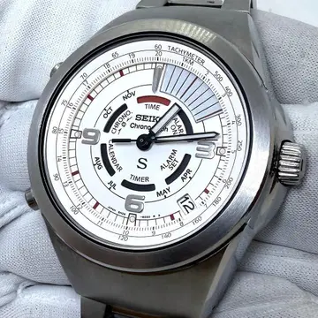 가동 SEIKO 서스 멀티펑션 크로노그래프 데이트 태키미터
