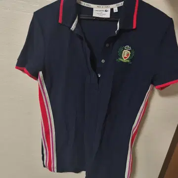 LACOSTE 반팔 피케 셔츠 네이비 여성용