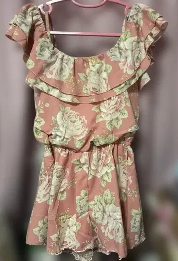LIZ LISA 꽃무늬 프릴 올인원