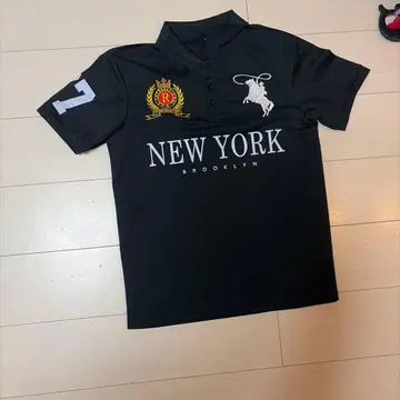 NEW YORK BROOKLYN 빅포니 피케 셔츠 블랙