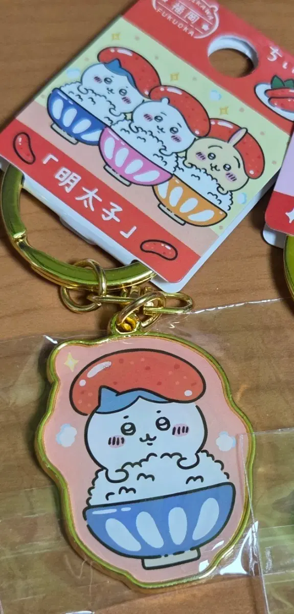 치이카와(먼작귀) 하치와레 지역한정 메탈키링 후쿠오카 명란