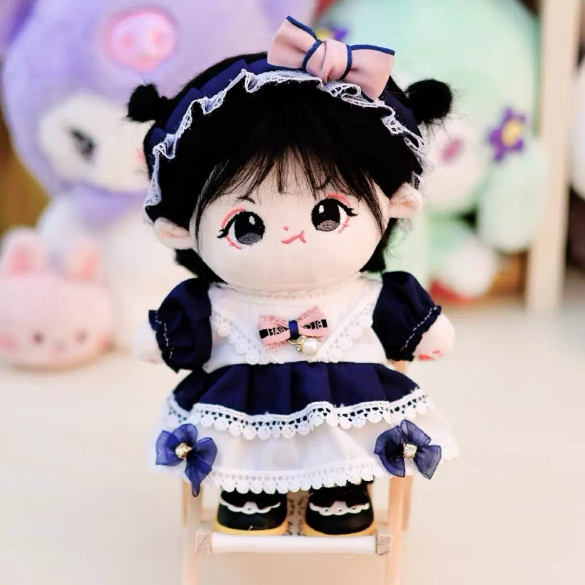 인형 남색 드레스 20cm 인형옷세트