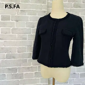 P.S.FA 노카라 자켓 블랙 오피스 출퇴근 스트레치 미 실루엣 C230