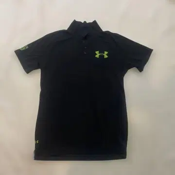 UNDER ARMOUR 언더아머 피케 셔츠 블랙 x 라임 그린
