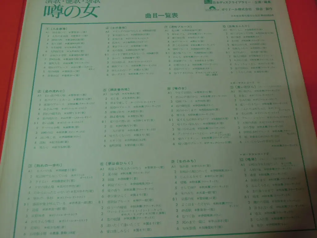 일본엔카전집 12LP (전곡 가사지포함)