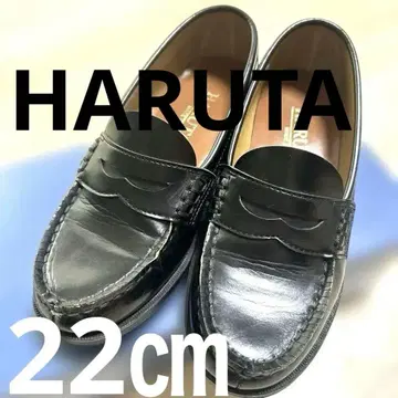 하루타 로퍼 학생 신발 검정 22cm 블랙 졸업식 발표회 통학 신발