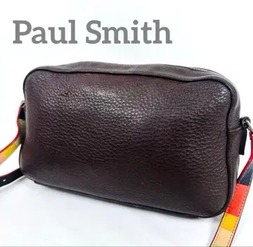 Paul Smith 가죽 숄더백 브라운
