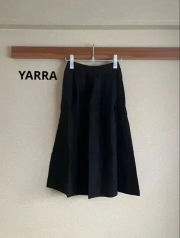 'YARRA' 리투아니아 린넨 롱 스커트 블랙