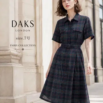 R 새상품급 DAKS 체크 원피스