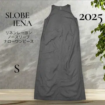 [ 25년제 ] IENA 린넨 레이온 슬리브리스 내로우 원피스 36
