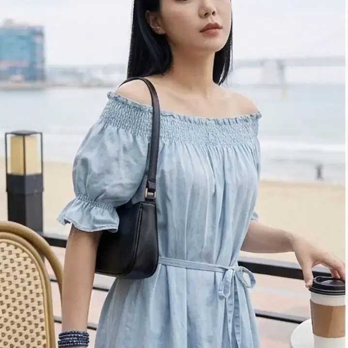 3way 연청 면원피스 오프숄더가능 프리사이즈