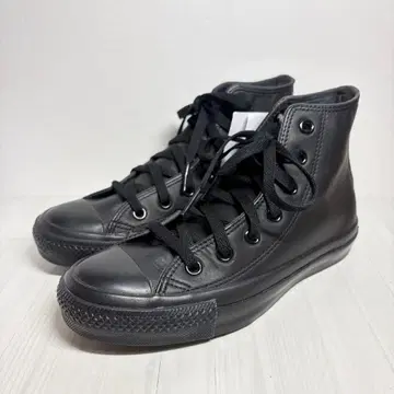 컨버스 올스타 레더 HI 올스타 블랙 23cm