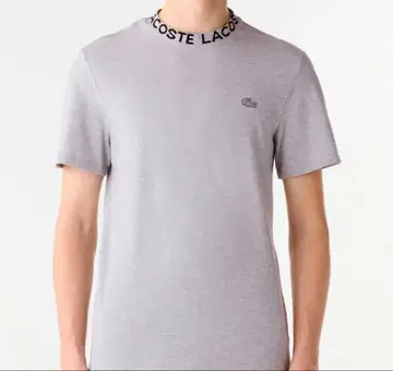 라코스테 LACOSTE 반팔 사슴 무늬 자카드 립 니트 칼라 티셔츠