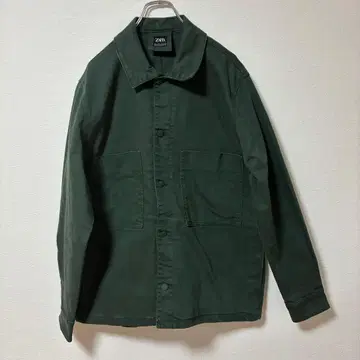 ZARA 남성용 밀리터리 자켓 그린 남성용