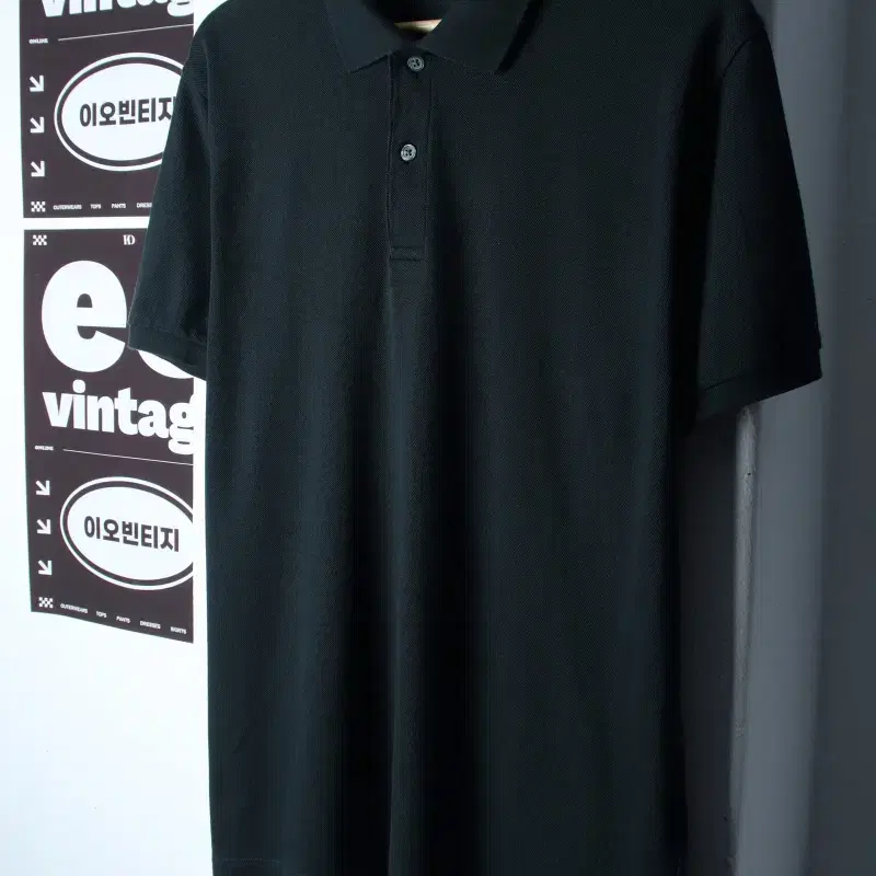 (XL-2XL) 탑텐 반팔 카라 티셔츠 딥그린 무지 기본-H34812