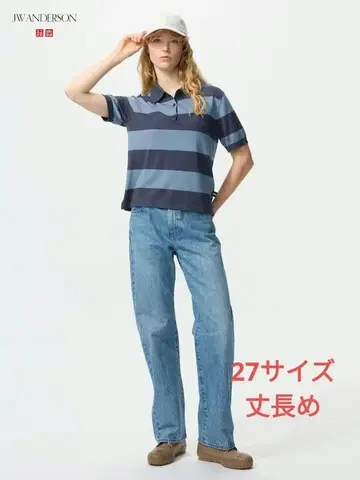 UNIQLO JW ANDERSON 스트레이트 데님 긴 길이 81.5cm