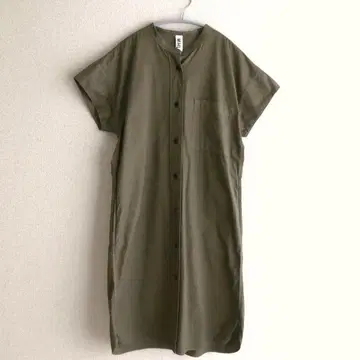 MHL. 마가렛호웰 밴드 카라 반팔 셔츠 원피스