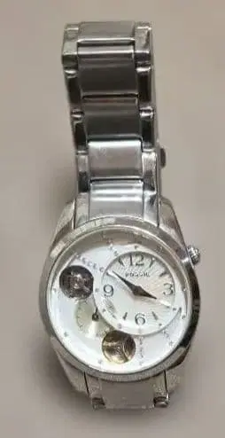 FOSSIL 여성용 손목시계 실버 화이트 다이얼