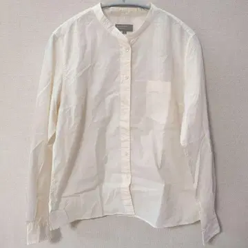 마가렛호웰 밴드 카라 긴팔 셔츠 블라우스 아이보리
