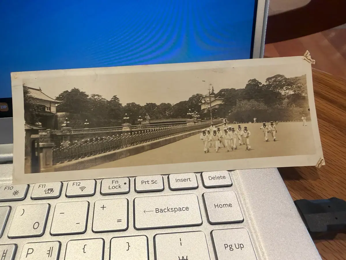 1920년 - 일본 도쿄 황거 니주바시 파노라마 해군 군인 사진