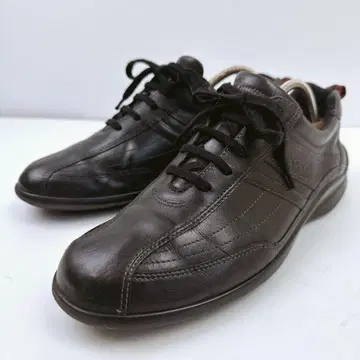 ECCO 에코 스니커즈 워킹화 블랙 가죽 24.5cm
