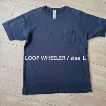 LOOPWHEELER 숏 슬리브 맨투맨 네이비