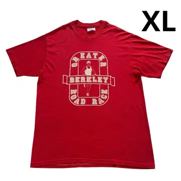 80s 90s USA제 STEDMAN 러너 T셔츠 XL 빨간색 화이트