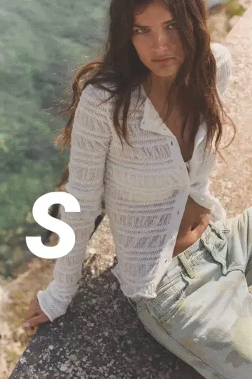 ZARA 허니콤 니트 가디건 화이트 S