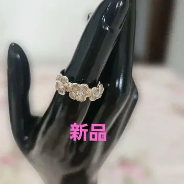 미사용 새상품 플라워 모티브 실버 반지 925 스톤 포함
