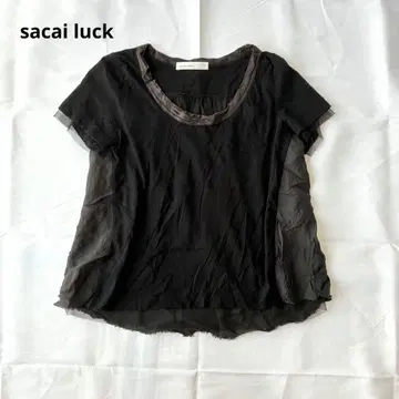 sacai luck 반팔 티셔츠 블랙