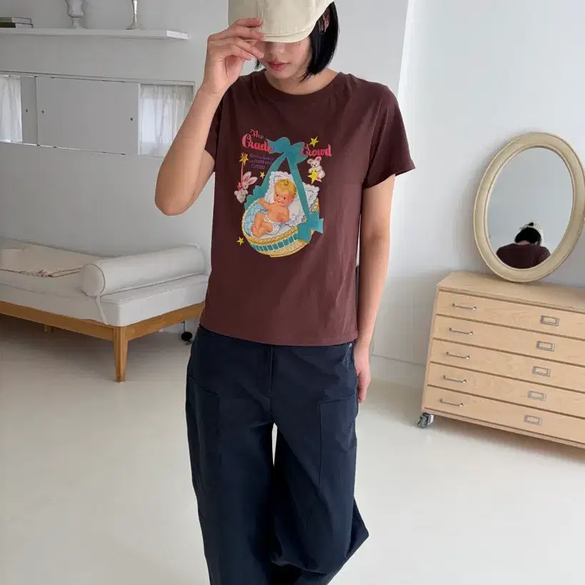 빈티지 베이비 프린팅 반팔티 3color 캐주얼