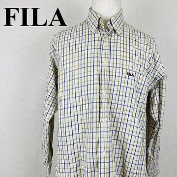 FILA BD 긴팔 셔츠 체크 아이보리 L 1166-B