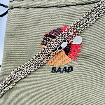 새상품급 SAAD 실버925 갑환 체인 3.0mm 폭 55cm