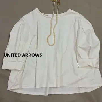 UNITED ARROWS 유나이티드 애로우즈 코쿤 슬리브 티셔츠 화이트