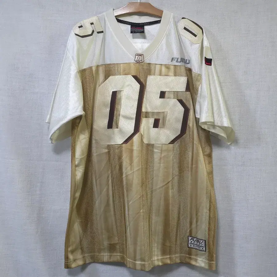 FUBU 후부 정품 럭셔리 골드 풋볼 매쉬 져지 반팔 티셔츠 유니폼 힙합