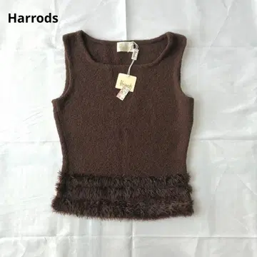 [ 미사용 ] Harrods 슬리브리스 니트 스웨터 브라운 2